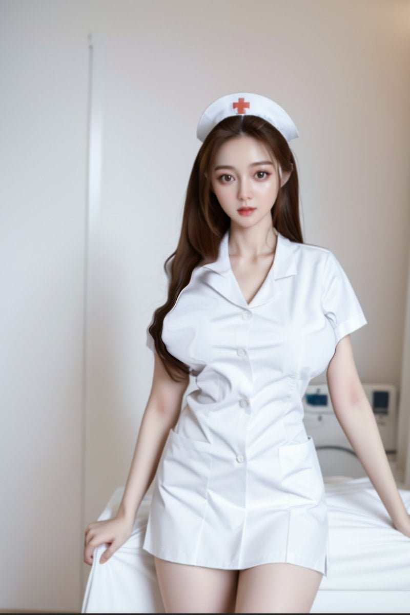 Aki Asian Nude Sex Doll 158cm/5ft2 G Cup Realistic Nurse Tpe body+Slicone head